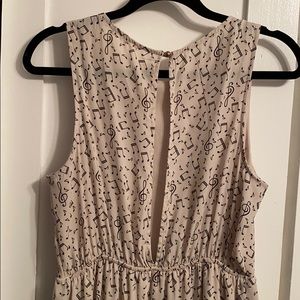 Everly music note print dress